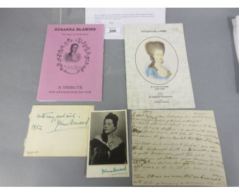 Signed photograph of Yvonne Arnaud, together with a personal note ' With Every Good Wish ', signed and dated 1952, together w
