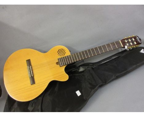 Aiersi solid body electro classical guitar in soft case 