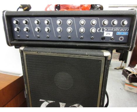 Washburn 150watt PA4-200 mixer / amplifier together with a pair of speaker cabinets 