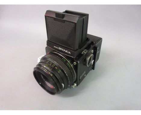 Bronica ETRS medium format roll film camera with 75mm lens 