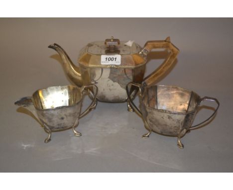 20th Century Sheffield silver octagonal tea service, 1940 