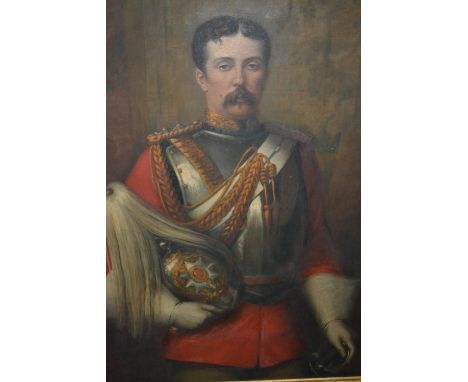 M. Thomas, 19th Century oil on canvas, three quarter length portrait of a Naval Officer, Captain Lewis Otway, Newcastle Court