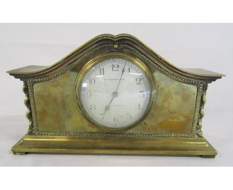 W.M Greenwood &amp; Sons Leeds &amp; Huddersfield brass mantel clock