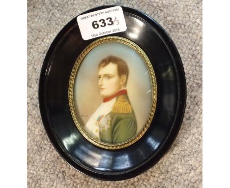 CONTINENTAL SCHOOL (20TH CENTURY) Napoleon, three portrait miniatures, watercolour, 6 x 5cm, 8.5 x 6.5cm and 5cm diameter (3)