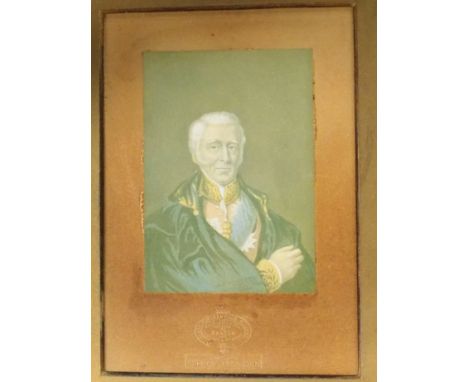CONTINENTAL SCHOOL (20TH CENTURY) Admiral Nelson, portrait miniature, watercolour, 8 x 6cm, portrait of King George III, wate