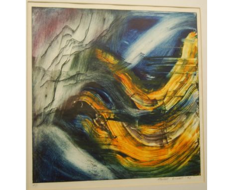 Martell Linsdell - Untitled, artist proof lithograph, signed and dated in pencil to the margin '93, 45 x 45cm