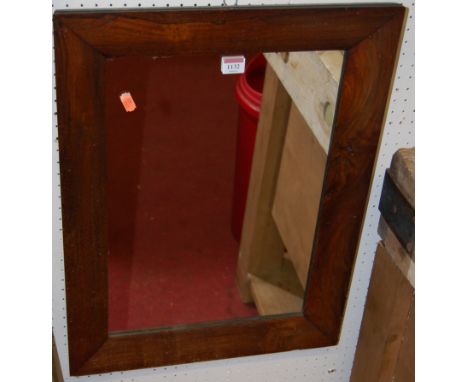 A 19th century rosewood framed rectangular wall mirror, 63 x 48cm