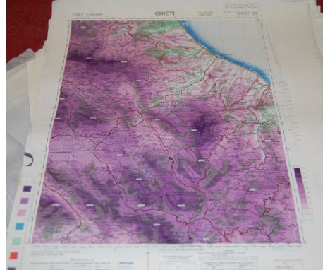 A large quantity of army/air survey maps of Italy, being World War II period