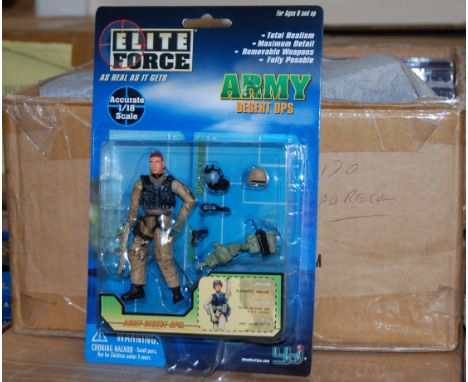 Ten trade cartons containing 24 Elite Force action figures to include Army Desert Ops (240 in total)