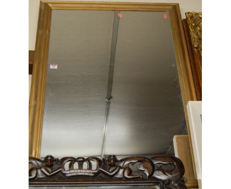 A gold spray on pine framed wall mirror