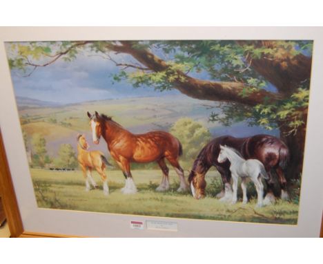 Barrie Linklater (1931-2017) - In the shade of the oaks, framed lithograph 