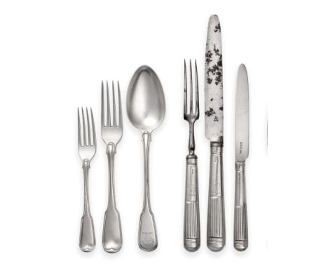 A Part George III and Later Table-Service, by William Eley and William Fearn, 1802 and 1803 and Other Makers and Dates, Fiddl