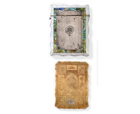 A Victorian Silver-Gilt Card-Case, by Edward Smith, Birmingham, 1856, shaped oblong, engraved in the centre with a cornucopia