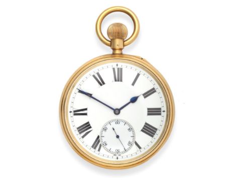 An 18ct Gold Open Faced Pocket Watch, signed Bright &amp; Sons, Scarborough, circa 1870, lever movement signed and numbered 3