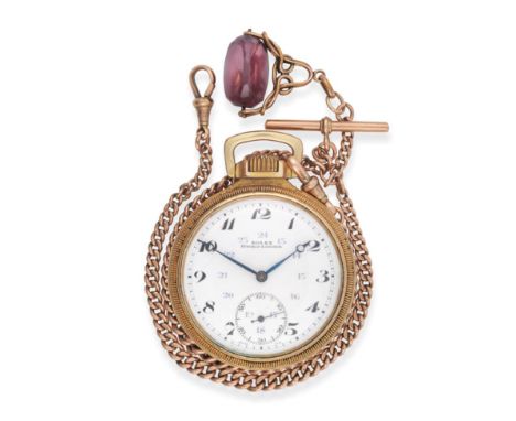 A Rolled Gold Open Faced Pocket Watch, signed Rolex, circa 1930, lever movement numbered 766037, timed to three positions, en