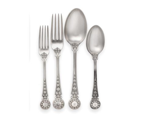 A Victorian Silver Plate Table-Service, Possibly by John Bednal and Co., Sheffield, Late 19th Century, Design Registration Nu