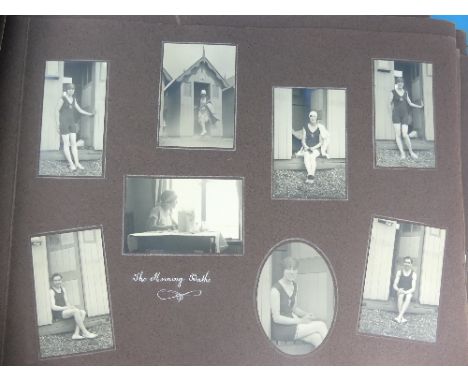 Ephemera; two early 20thC photograph albums containing black and white photographs of excellent quality, carefully displayed 