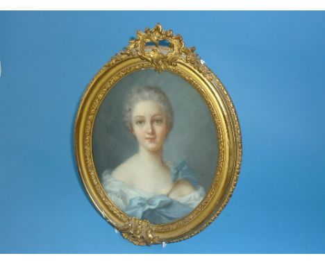 19th century French School, Henrietta de Bourbon and Madam Elisabeth, a pair, pastel portraits, 8½in x 7in (21.5cm x 17.75cm)