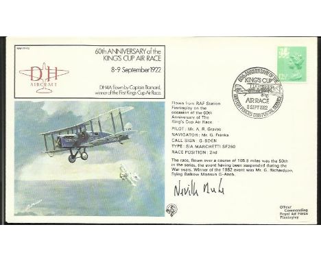  FF40 8 Sept 1982 BFPS 1982 60th Anniv. King s Cup Flown by Mr A R Graves Race Position 2nd. Signed by WWII fighter ace and l