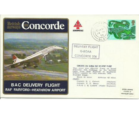 Concorde flown cover. 24th September 1977 British Airways Last Flight of Sixteen Months Trial Period Concorde cover. At the e