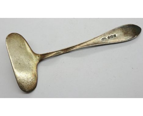 Hallmarked silver pusher, Birmingham assay, 16g. UK P&amp;P Group 1 (£16+VAT for the first lot and £2+VAT for subsequent lots