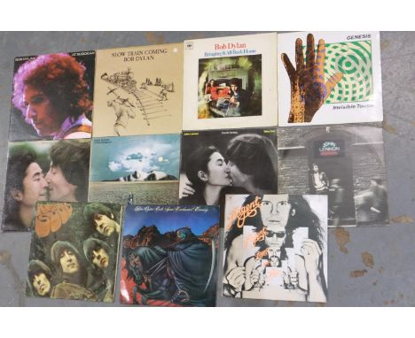 Eleven albums to include The Beatles, John Lennon and Bob Dylan. UK P&amp;P Group 3 (£30+VAT for the first lot and £8+VAT for