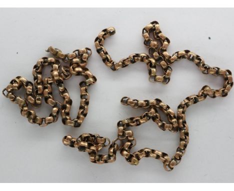 9ct gold belcher link chain for scrap, 5.8g. UK P&amp;P Group 1 (£16+VAT for the first lot and £2+VAT for subsequent lots) 