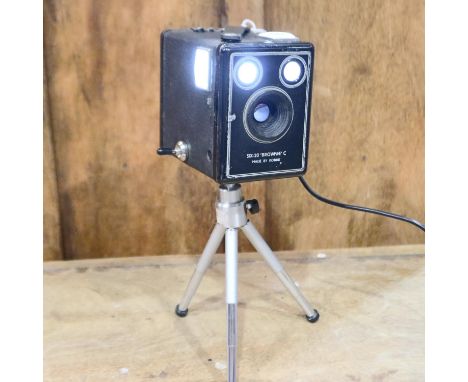 LED camera lamp, made from Six-20 Brownie C camera with power supply and mini tripod. UK P&amp;P Group 2 (£20+VAT for the fir