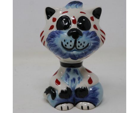 Lorna Bailey cat, Tad, no cracks or chips, H: 13 cm. UK P&amp;P Group 1 (£16+VAT for the first lot and £2+VAT for subsequent 