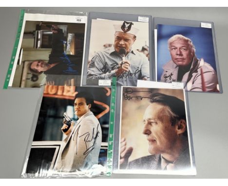 George Kennedy photo with signature, Bob Hope photo with signature, Jack Nicholson photo with signature with a print of 'The 