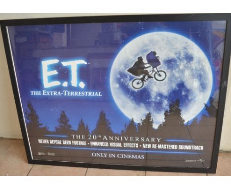 Original quad sheet Universal Studios movie poster for the 20th anniversary re-release of Stephen Spielberg's "ET", 2001, fra
