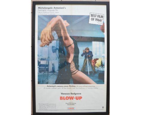Original one sheet MGM movie poster for Michelangelo Antonioni's "Blow-Up" starring Vanessa Redgrave, 1967, framed. Excellent