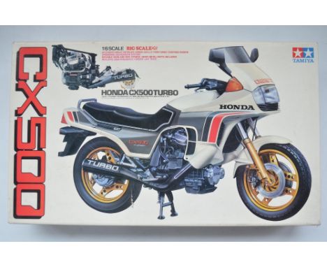 Tamiya 1/6 scale Honda CX500 Turbo Big Scale No26 model kit (item no 1626), un started with all sprues and parts still factor