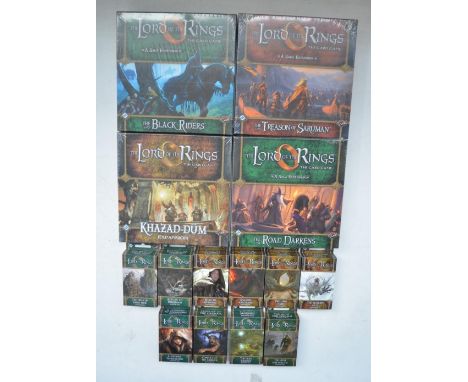 Four Lord Of The Rings Saga Expansion Packs, The Road Darkens, The Black Riders, The Treason Of Saruman and Khazad-Dum and 10