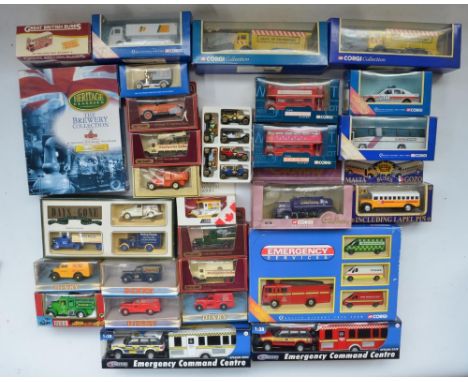 Collection of boxed diecast model vehicles, various scales and manufacturers to include Corgi, Dinky, Teamsters, Matchbox etc