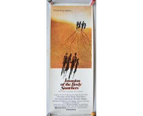 Original US release vertical format card stock insert poster for "Invasion Of The Body Snatchers" starring Donald Sutherland,