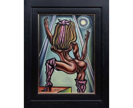 * ALLY THOMPSON (SCOTTISH 1955 - 2016), IN THE SPOTLIGHT pastel on paper, signedframed and under glassimage size82cm x 58cm, 