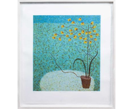 * ABIGAIL MCLELLAN (SCOTTISH 1969 - 2009), BEE ORCHID  limited edition silkscreen print on paper, signed, titled and numbered