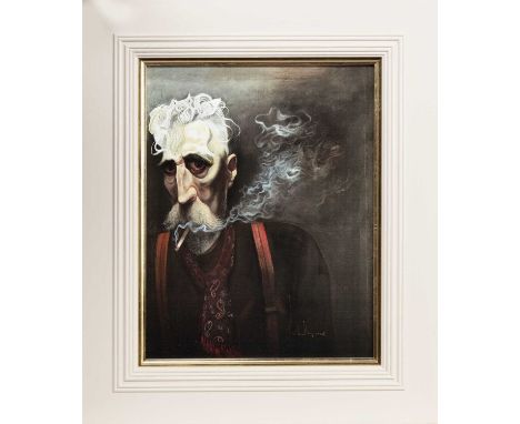 * JOHN BYRNE RSA (SCOTTISH 1940 - 2023), BIG SELFIE  offset lithograph on paperframed and under glassimage size 35cm x 27cm, 