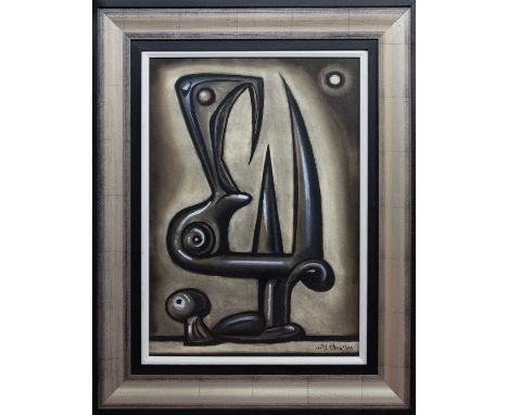 * ALLY THOMPSON (SCOTTISH 1955 - 2016), VISCERAL FORM pastel and conte on paper, signed, titled and dated 2011 versoframed an