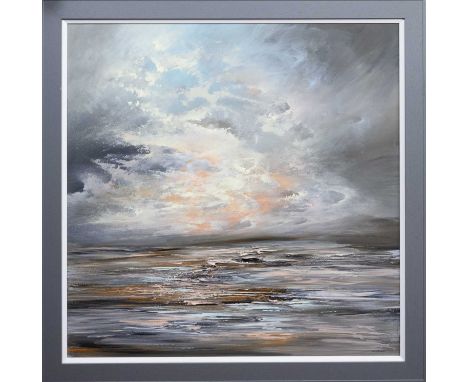 PHILIP RASKIN (SCOTTISH b. 1947), ROUGH AND TUMBLE II oil on board, signed, titled versoframedimage size 91cm x 91cm, overall