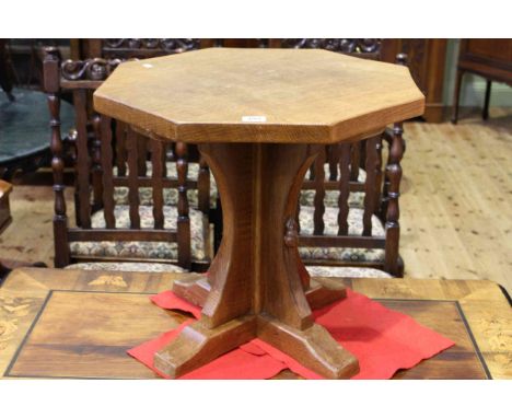 Robert Thompson Mouseman octagonal oak coffee table