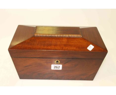 19th Century mahogany tea caddy