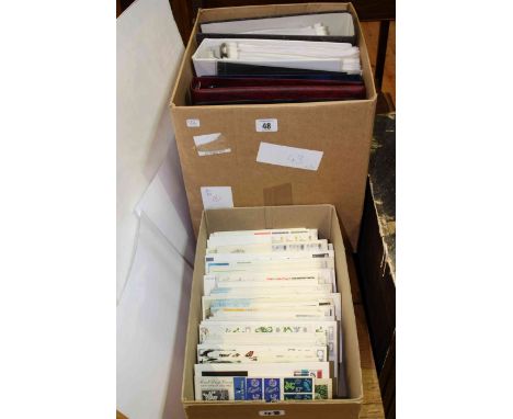 Large box of First Day covers in six albums and loose, includes many pre-decimal
