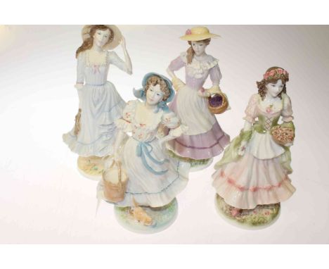 Four Royal Worcester figures