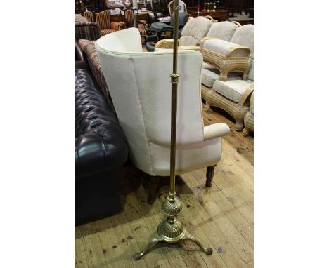 Brass telescopic tripod standard lamp