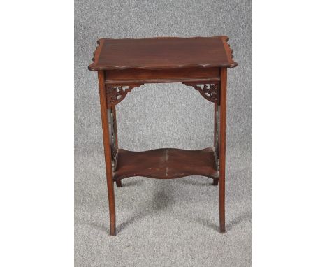 Occasional or lamp table, late 19th century Art Nouveau style. H.74 W.55 D.38cm. 