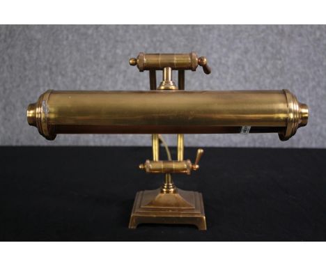 A modern brass desk lamp in the vintage style. H.34 W.37cm. 
