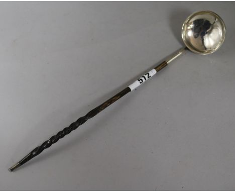 A William IV Scottish silver balleen handled punch ladle Edinburgh 1836