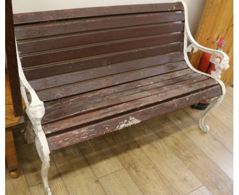 A garden bench, W.127cm